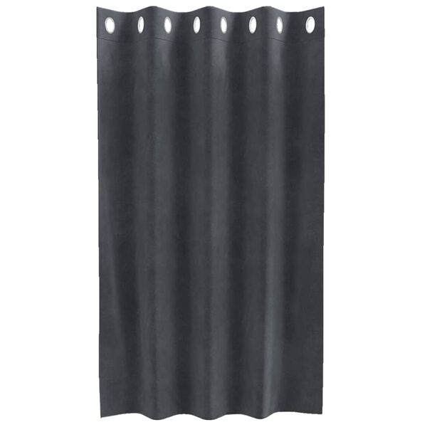 vidaXL Curtains with Curtains 2 pcs Light grey 55.12 x 55.12 in Velvet