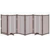 vidaXL Dog Gate Set of 6 Brown Oak Solid fir wood Total length 118.1 in