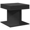 vidaXL Coffee Table Black Engineered wood, Glass 19.7x19.7x17.7 in