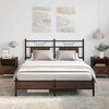 vidaXL Bed Frame without Mattress Brown Oak 55.1x78.7” Engineered Wood