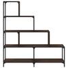 vidaXL Bookcase Brown Oak Engineered wood, powder-coated steel
