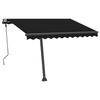 vidaXL Freestanding Manual Retractable Awning 118.1"x98.4" Anthracite