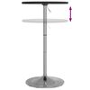vidaXL Bar Table Black Engineered wood, Chrome steel Small