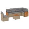 vidaXL Garden Sofa Set Beige PE rattan Large UV-resistant materials