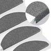 vidaXL Stair Mat Set of 20 Gray Needle felt fabric (95% PES, 5% PP)