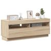 vidaXL TV Cabinet Sonoma Oak Engineered Wood Lights TV Cabinet