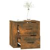 vidaXL Wall-mounted Bedside Cabinet Smoked oak Engineered wood Small