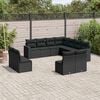vidaXL Garden Sofa Set Black
