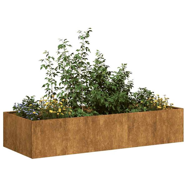 vidaXL Planter Rusty Weathering Steel Large Decorative Inlays Planter