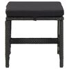 vidaXL Garden Stool Set of 4 Black