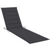 vidaXL Sun Lounger Sanded teak hardwood and galvanized steel Large