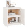 vidaXL Side Cabinet White Solid Pine Wood Medium Side Cabinet