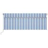 vidaXL Retractable Awning Blue and white