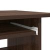 vidaXL Desk Brown Oak Engineered Wood Compact Desk Rectangular