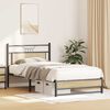 vidaXL Bed Frame Sonoma Oak Engineered Wood and Steel 42.1 x 79.9 in