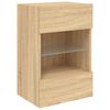 vidaXL TV Wall Cabinet Sonoma oak Engineered wood, glass Medium