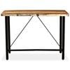 vidaXL Bar Set Brown and Black Solid reclaimed wood and steel Industrial