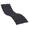 vidaXL Sun Lounger Cushion Black check pattern Oxford fabric, Foam fiber