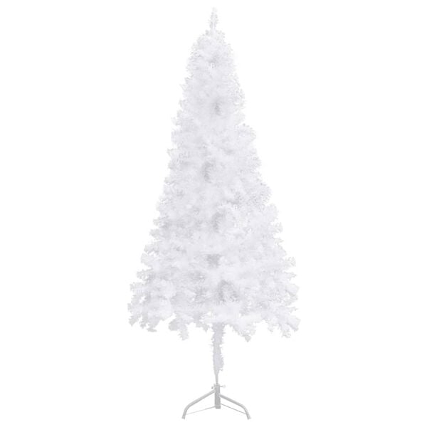 vidaXL Artificial Christmas Tree White PVC, Steel 94.5 in height