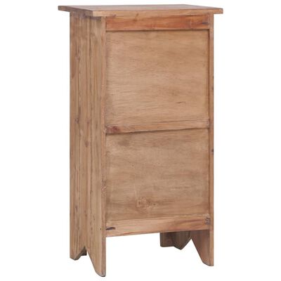 vidaXL Bedside Cabinet 16.9"x12.2"x31.5" Solid Wood Mahogany