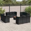 vidaXL Garden Sofa Set Black
