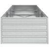vidaXL Garden Raised Bed Silver Galvanized Steel Large