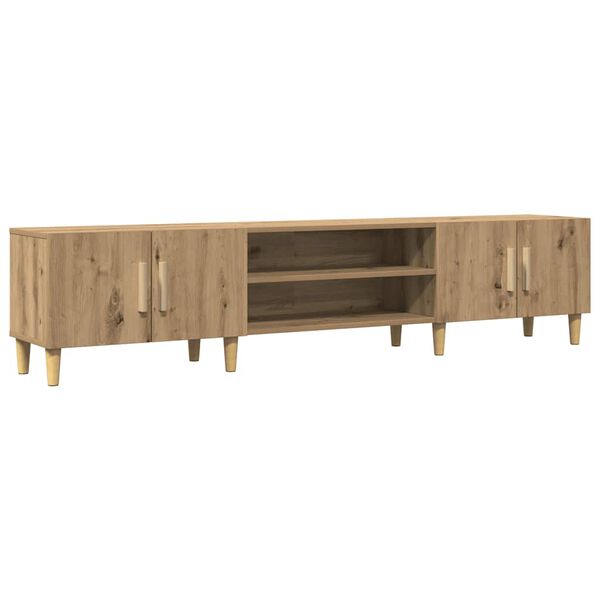 vidaXL TV Cabinet Artisan Oak Engineered wood, solid eucalyptus wood