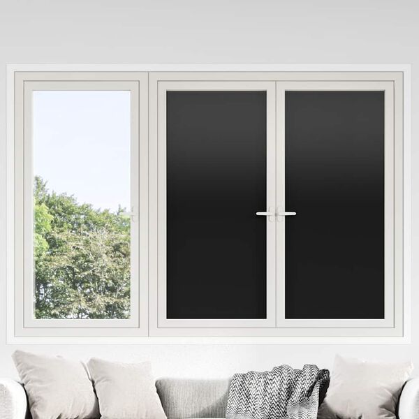 vidaXL Window Film Set of 5 Black PVC 17.7 in x 787.4 in