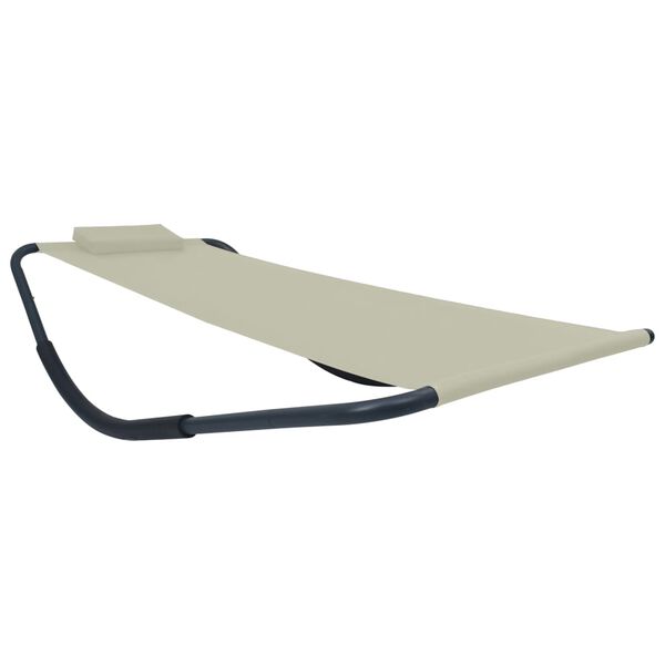 vidaXL Patio Bed Cream 200 x 35.4 " Steel