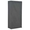 vidaXL Wardrobe Gray 60% Cotton, 40% Polyester Fabric, Solid Fir Wood