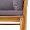 vidaXL Garden Lounge Set Dark gray, Natural wood