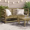 vidaXL Garden Sofa Natural Pine Impregnated Pine Wood Standard Modular