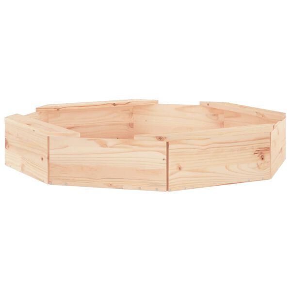 vidaXL Sandbox Natural wood Solid pine wood Medium Durable Sandpit