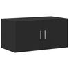 vidaXL Wall Cabinet Black Engineered wood Medium Wall Cabinet