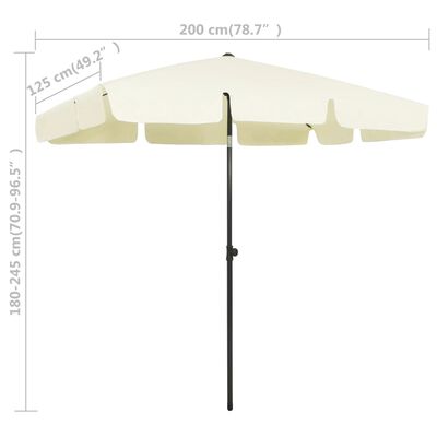 vidaXL Beach Umbrella Sand Yellow 78.7"x49.2"