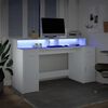 vidaXL Desk White Engineered wood Large Computer Desk Rectangular