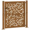 vidaXL Garden Gate 39.4x39.4" Weathering Steel Flame Design