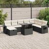 vidaXL Garden Sofa Set Black, Cream White