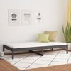 vidaXL Day Bed Gray Solid pine wood Twin Day Bed Rectangular Modern