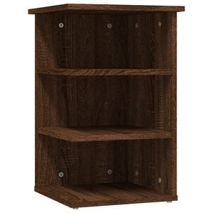 vidaXL Side Cabinet Brown Oak 13.8x13.8x21.7" Engineered Wood