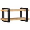 vidaXL Wall Shelf Natural Wood Mango Wood, Iron Medium Wall Shelf
