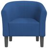 vidaXL Tub Chair Blue Fabric (100% polyester), pinewood, plywood, plastic