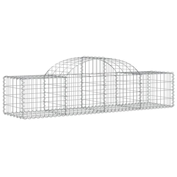 vidaXL Gabion Basket Set of 2 Silver Galvanized Iron Extra Large