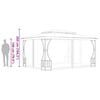 vidaXL Gazebo with Nets 9.8'x13.1'x8.7' Cream