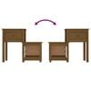 vidaXL Bedside Cabinet Honey brown Solid Pine Wood Medium