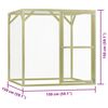 vidaXL Chicken Cage 4.9'x4.9'x4.9' Impregnated Pinewood