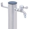 vidaXL Water Column Silver Stainless Steel, Polypropylene 31.5 in Column