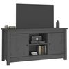 vidaXL TV Cabinet Grey Solid Pine Wood Medium TV Cabinet Rectangular