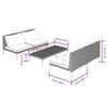 vidaXL Outdoor Lounge Set Dark Grey