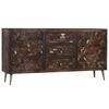 vidaXL Sideboard Multicolor Solid reclaimed wood 63.0 x 15.7 x 31.5 in